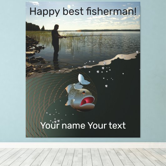 Toile Bonne pêche (Insitu (Plancher de Bois))