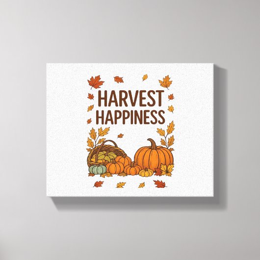 Toile Bonne récolte - Citrouille d'automne et feuilles d (Recto)