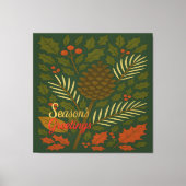 Toile Bonnes Fêtes mi-siècle automne et hiver (Recto)