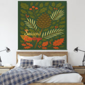 Toile Bonnes Fêtes mi-siècle automne et hiver (Insitu(Chambre))