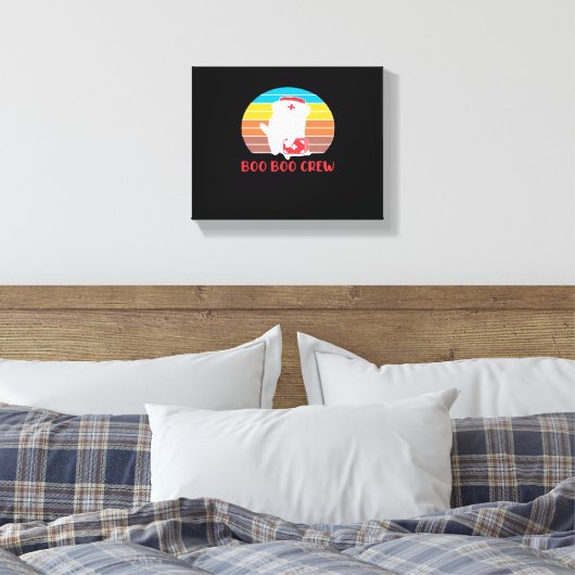 Toile Boo Boo Crew Nurse Funny Ghost Halloween Classique (Insitu(Chambre))