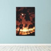 Toile Bora Bora, Coucher de soleil de Polynésie français (Insitu (Plancher de Bois))