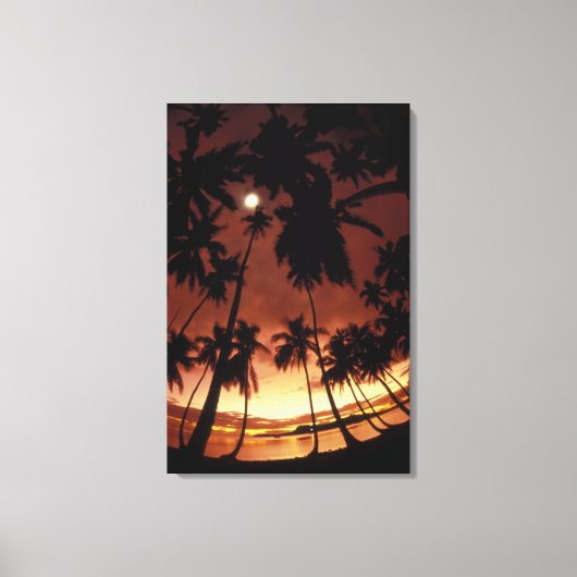 Toile Bora Bora, Coucher de soleil de Polynésie français (Recto)