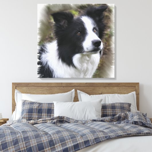 Toile Border collie art (Insitu(Chambre))