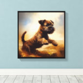 Toile Border Terrier Chien (Insitu (Plancher de Bois))
