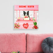 Toile Bordure Collie Chien Saint Valentin Baiser Booth (Insitu(Salon))