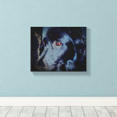 Toile Bordure noire Collie Visage de chien (Insitu (Plancher de Bois))