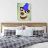 Toile Bordure Terrier avec Casquette Bobble Bleu (Insitu(Chambre))