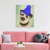 Toile Bordure Terrier avec Casquette Bobble Bleu (Insitu(Salon))