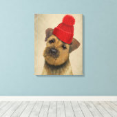 Toile Bordure Terrier avec Casquette roux (Insitu (Plancher de Bois))