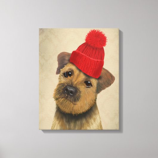 Toile Bordure Terrier avec Casquette roux (Recto)