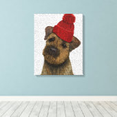Toile Bordure Terrier avec Casquette roux (Insitu (Plancher de Bois))