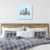 Toile Boston City Skyline, boston ma skyline (Insitu(Chambre))