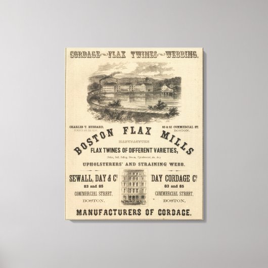 Toile Boston Flax Mills (Recto)