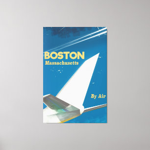Toile Boston Massachusetts affiche de vol vintage