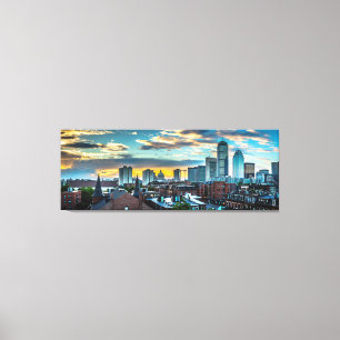 Toile Boston Massachusetts Downtown Skyline Panoramique