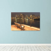 Toile Boston, Massachusetts skyline 3 (Insitu (Plancher de Bois))