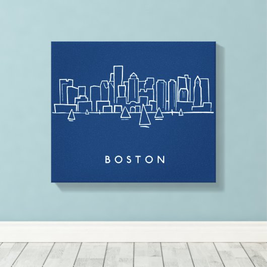 Toile Boston Skyline (Insitu (Plancher de Bois))