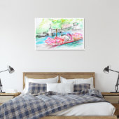 Toile Boston Swan Boat Sketch (Insitu(Chambre))