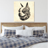 Toile Boston Terrier Chien adorable Chien animal de comp (Insitu(Chambre))