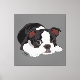 Toile Boston Terrier Cute Chippy Aesthétique Art