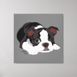 Toile Boston Terrier Cute Chippy Aesthétique Art