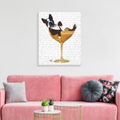 Toile Boston Terrier en verre à cocktail (Insitu(Salon))