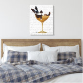 Toile Boston Terrier en verre à cocktail (Insitu(Chambre))