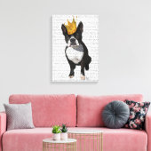 Toile Boston Terrier Et Crown (Insitu(Salon))