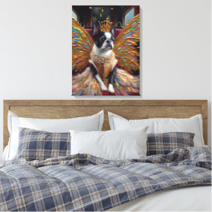Toile Boston Terrier Fairy