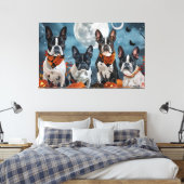 Toile Boston terrier Halloween Épouvantable (Insitu(Chambre))