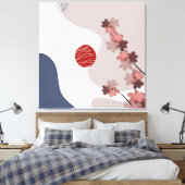 Toile Botanique Boho Blue Magenta (Insitu(Chambre))