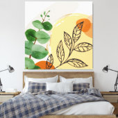 Toile Botanique Boho Green Orange (Insitu(Chambre))
