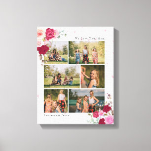 Toile Botanique molle Blanche Floral Maman 6 Photo Colla