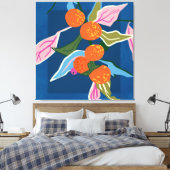 Toile Botanique Orange luxuriant (Insitu(Chambre))