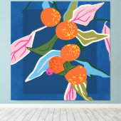 Toile Botanique Orange luxuriant (Insitu (Plancher de Bois))