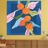 Toile Botanique Orange luxuriant (Insitu(Salon))
