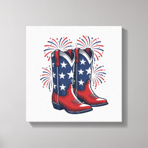 Toile Bottes de cowboy patriotiques conception de chemis