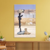 Toile Bottes, fusils, étiquettes de chien et casque de p (Insitu(Salon))