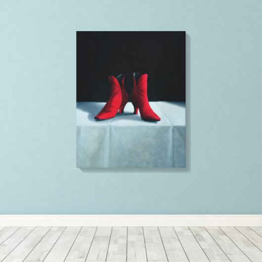 Toile Bottes rouges 1995 (Insitu (Plancher de Bois))