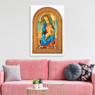 Toile Botticelli (1445-1510) Madonna & Child Enthroned