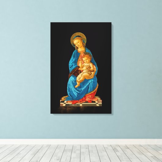 Toile Botticelli Madonna et l'enfant intronisé (Insitu (Plancher de Bois))