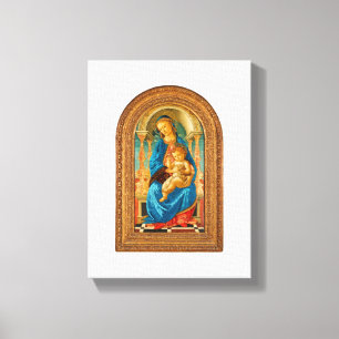 Toile Botticelli Madonna et l'enfant intronisé