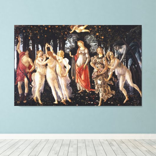 Toile BOTTICELLI - Primavera 1482 (Insitu (Plancher de Bois))