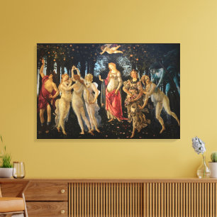 Toile Botticelli Primavera Renaissance Florale Déesse