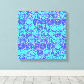 Toile Boucle pop art bleu (Insitu (Plancher de Bois))