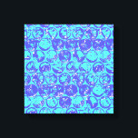 Toile Boucle pop art bleu<br><div class="desc">Motif d'enveloppement de bulle d'art pop en bleu et turquoise</div>