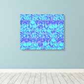 Toile Boucle pop art bleu (Insitu (Plancher de Bois))