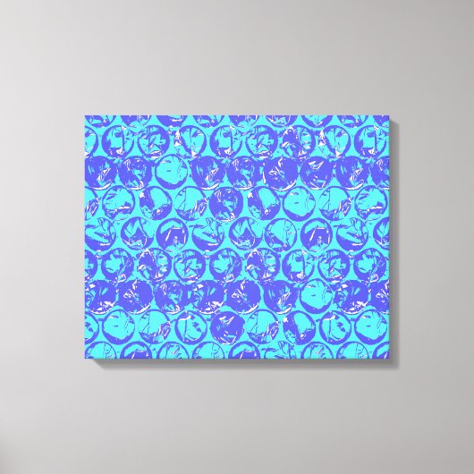 Toile Boucle pop art bleu (Recto)