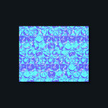 Toile Boucle pop art bleu<br><div class="desc">Motif d'enveloppement de bulle d'art pop en bleu et turquoise</div>